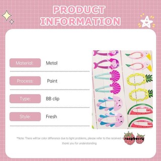 🍓Raspberry🍓 Ghim kẹp tóc cho bé nhiều màu sắc