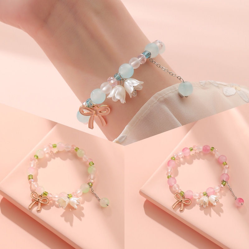 🍓Raspberry🍓 Vòng Tay Hoa lily Ngọt Ngào Thanh Lịch Cho Nữ