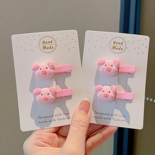 🍓ras🍓kẹp tóc hình chú heo hồng dễ thương