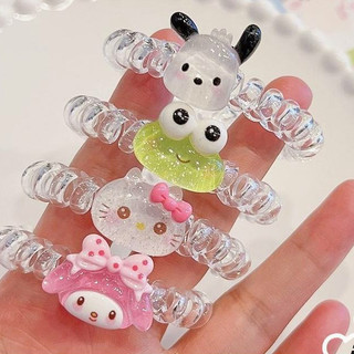🍓Raspberry🍓 Dây Cột Tóc Co Giãn Hình Hello Kitty / Ếch Dễ Thương Cho Nữ