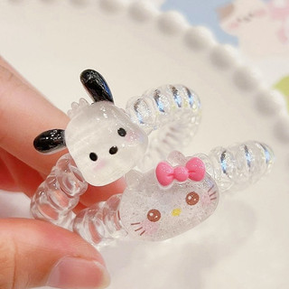 🍓Raspberry🍓 Dây Cột Tóc Co Giãn Hình Hello Kitty / Ếch Dễ Thương Cho Nữ