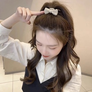 🍓Raspberry🍓 Dây cột tóc nơ màu nâu trà sữa kiểu hàn quốc