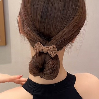 🍓Raspberry🍓 Dây cột tóc nơ màu nâu trà sữa kiểu hàn quốc