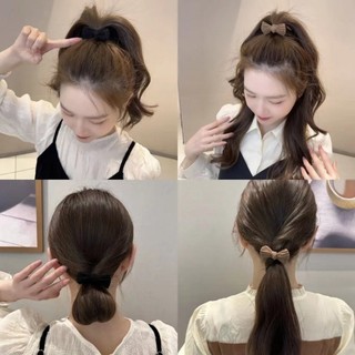 🍓Raspberry🍓 Dây cột tóc nơ màu nâu trà sữa kiểu hàn quốc