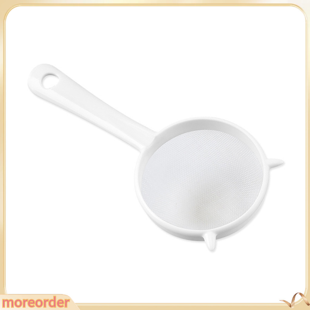 (MORE) Kitchen Handheld Plastic Screen Mesh Tea Leaf Strainer Flour Sieve Colander