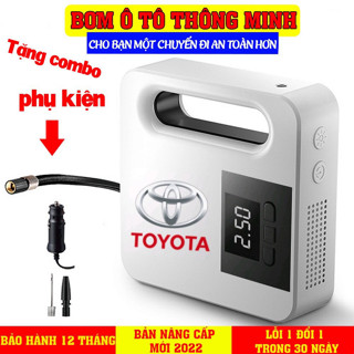 Bơm lốp xe ô tô,Xe Hơi,Bơm Toyota Tự Ngắt Cao Cấp - Hàng sản xuất chính hãng - Lỗi Đổi Mới Bảo Hành 12 Tháng