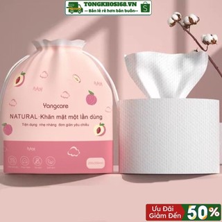 Giấy lau mặt dùng 1 lần cotton khăn mặt khô cuộn giấy tẩy trang lau khô/lau ướt XIAOMIMI
