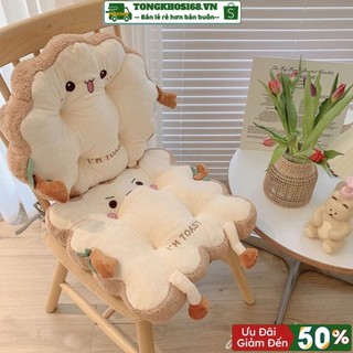Đệm ngồi bệt lót ghế hình thú ngộ nghĩnh Nệm lót tăng chiều cao tựa lưng ghế lái ô tô FREESHIP
