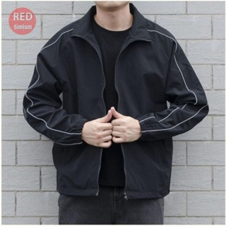 ÁO KHOÁC NHẸ NAM NỮ 2 LỚP THU ĐÔNG FOM RỘNG HỌA TIẾT PHỐI VIỀN SỌC TAY ĐƠN GIẢN HÓT TRIEND REDTIMISM