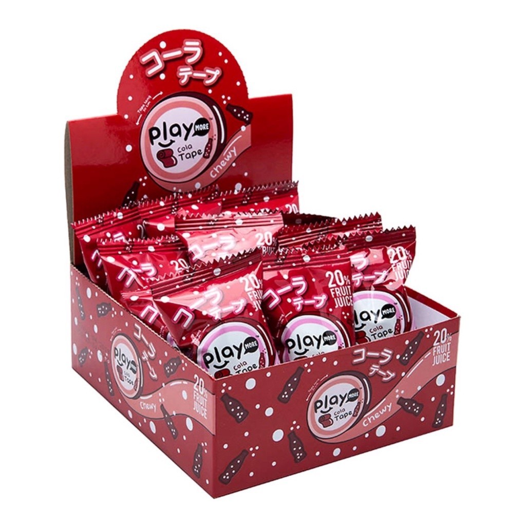 Kẹo Dẻo Cuộn Vị Cola, Cola Chewy Tape, 20% Fruit Juice  - PLAYMORE