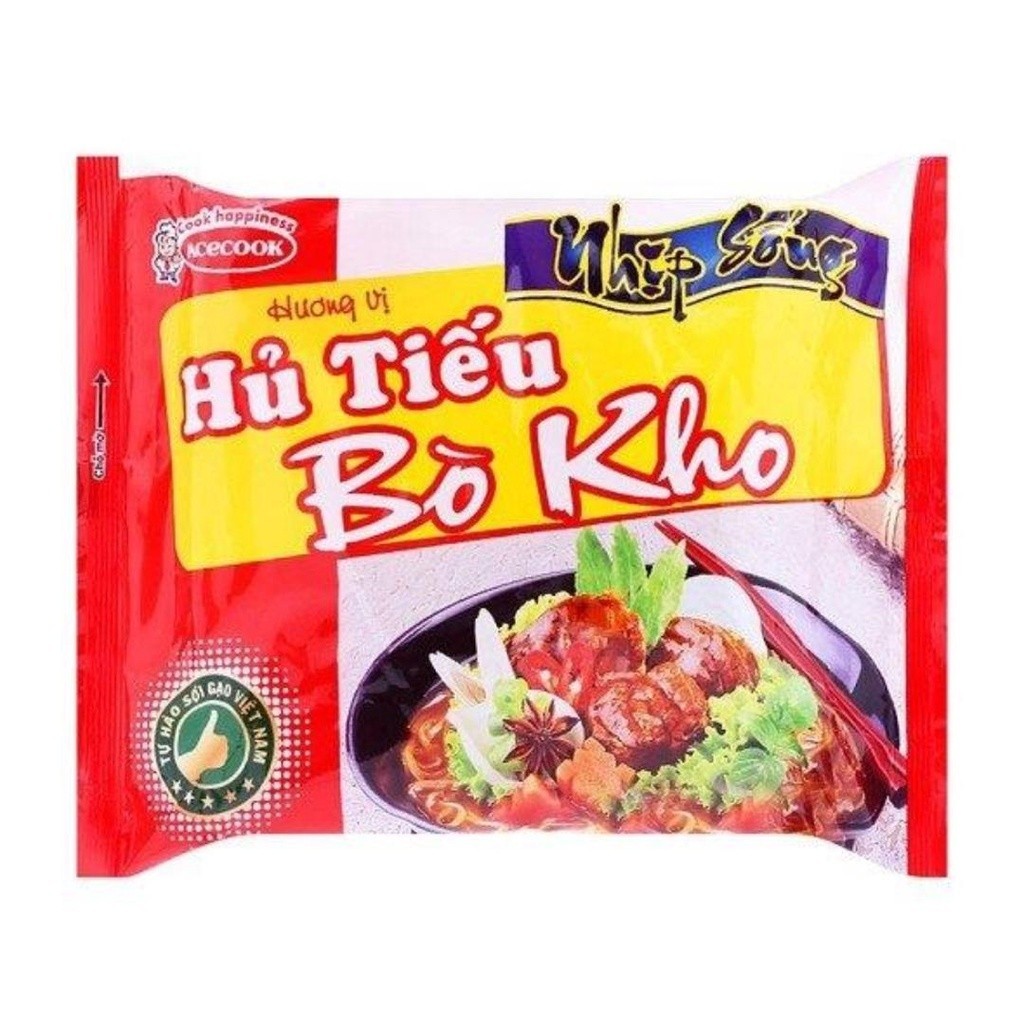 (Ship2h) Hủ Tiếu Bò Kho Nhịp Sống, Instant Beef Stew Noodles (70g) - ACECOOK