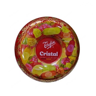 Quà tặng kẹo hoa quả hộp thiếc , cristal, belgian candy assortment premium - trefin