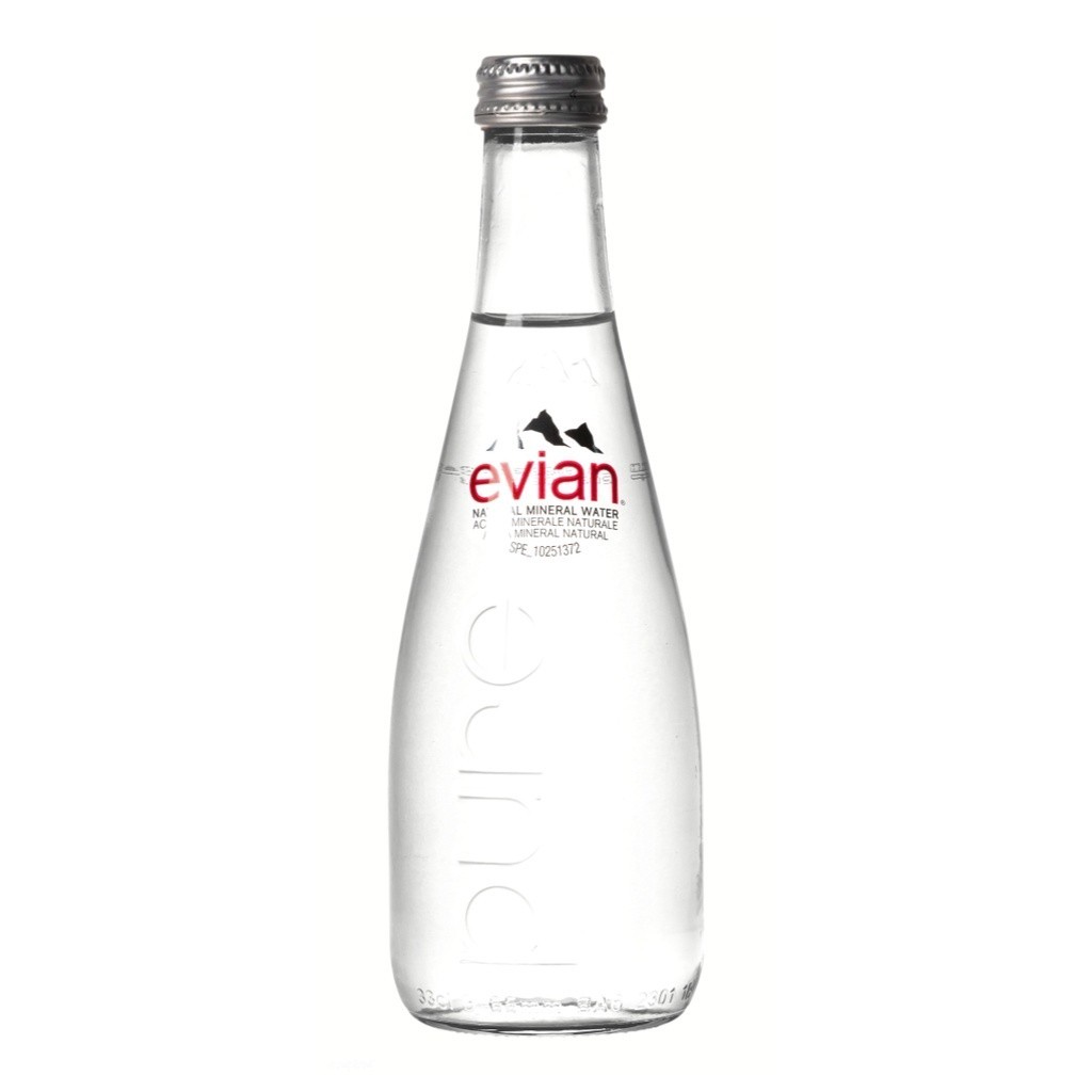 (Set 2 Chai) Nước Khoáng Thiên Nhiên, Natural Mineral Water, Glass Bottle (33cl) - EVIAN
