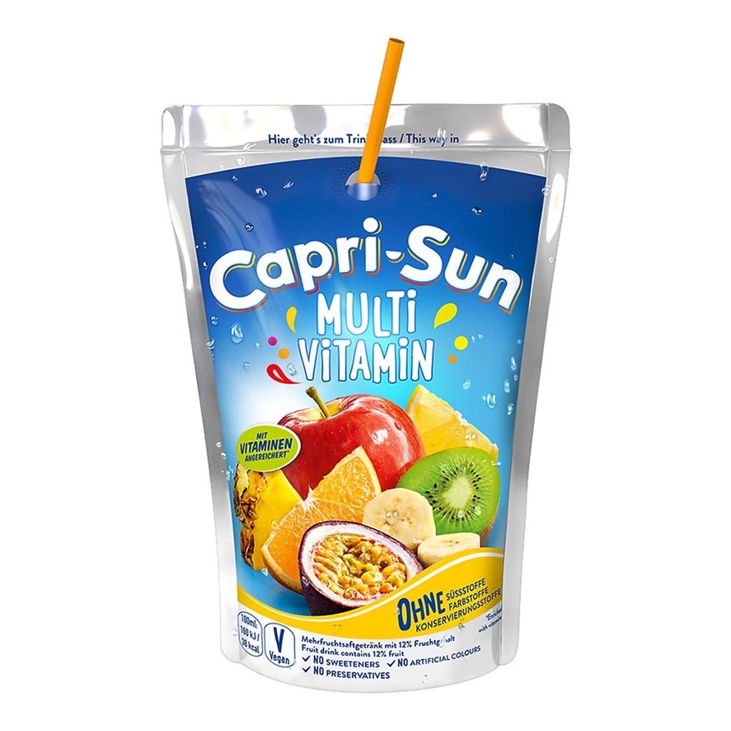 (Ship2h) Nước Trái Cây Bổ Sung Vitamin, Multivitamin Juice (200ml) - CAPRI-SUN