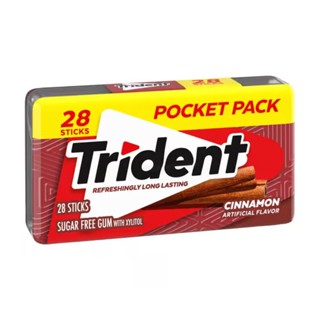 (ShipHỏaTốc) TRIDENT - Kẹo Cao Su Không Đường Vị Quế, Sugar Free Gum with Xylitol, Cinnamon, 28 Tép (50.4g)