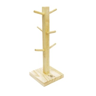 Cây treo ly thân vuông, wooden mug holder tree - go duc thanh