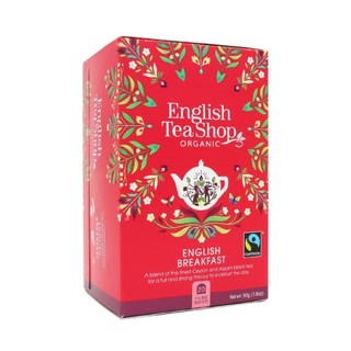 English tea shop - trà đen ceylon & assam hữu cơ, english breakfast, 20 túi trà, 1.8 oz