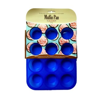 Khuôn nướng bánh silicon, silicon muffin pan, 12 ô - uncle bills