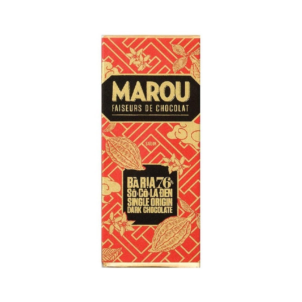 Socola Đen Nguyên Chất, Ba Ria 76% Single Origin Dark Chocolate  - MAROU