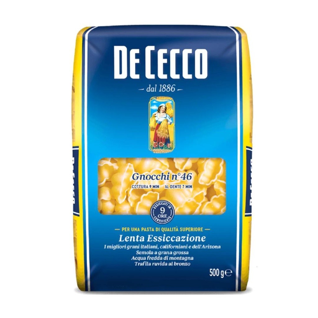 (ShipHỏaTốc) DE CECCO - Nui Vỏ Sò, Gnocchi, No. 46 (500g)