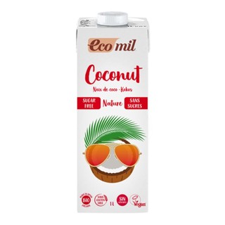 Sữa dừa không đường hữu cơ, bio coconut milk, sugar free - ecomil