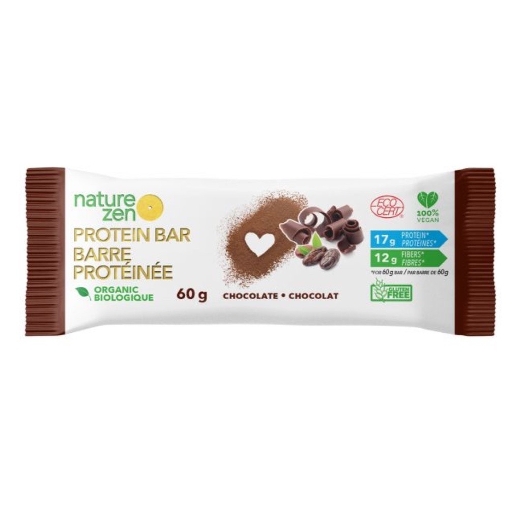 Thanh Protein Hữu Cơ Vị Socola, Organic Protein Bar, Chocolate (60g) - NATURE ZEN