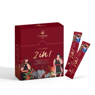 Cà phê hòa tan, le classique, 2 in 1, 16 gói - l'amant cafe