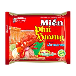 Miến phú hương, hương vị lẩu thái tôm, instant glass noodles, thai shrimp hotpot flavour - acecook