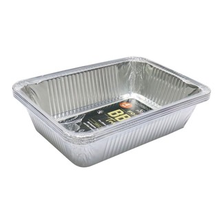 Khay giấy bạc 22x15.7x4.8 cm bộ 4 cái, foil serving tray 15x22cm 4 packs - uncle bills