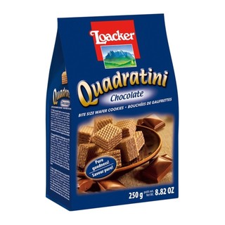 Bánh xốp socola, quadratini, chocolate, bite size wafer cookies, 8.82 oz - loacker