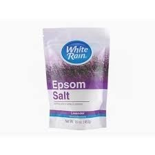 Muối tắm epsom hoa oải hương, epsom salt, lavender, 16 oz - white rain