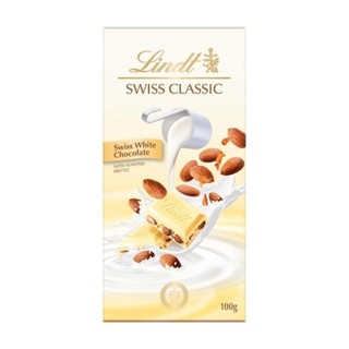 Socola Trắng Thụy Sĩ Nhân Hạnh Nhân, Swiss Classic, Swiss White Chocolate with Almond Brittle - LINDT