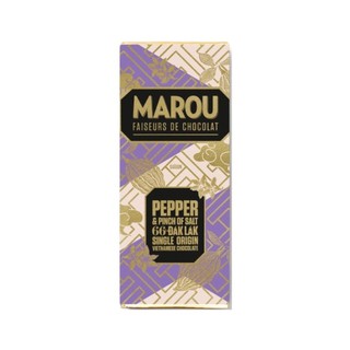 (Ship hỏa tốc) MAROU - Socola Vị Muối Tiêu, Dak Lak 66% Vietnamese Chocolate, Pepper & Pinch of Salt (24g)