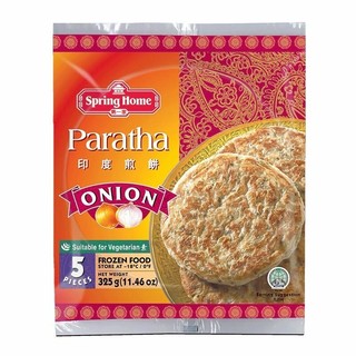 Bánh roti vị hành, roti paratha, onion, 5 miếng, 11.46 oz - spring home
