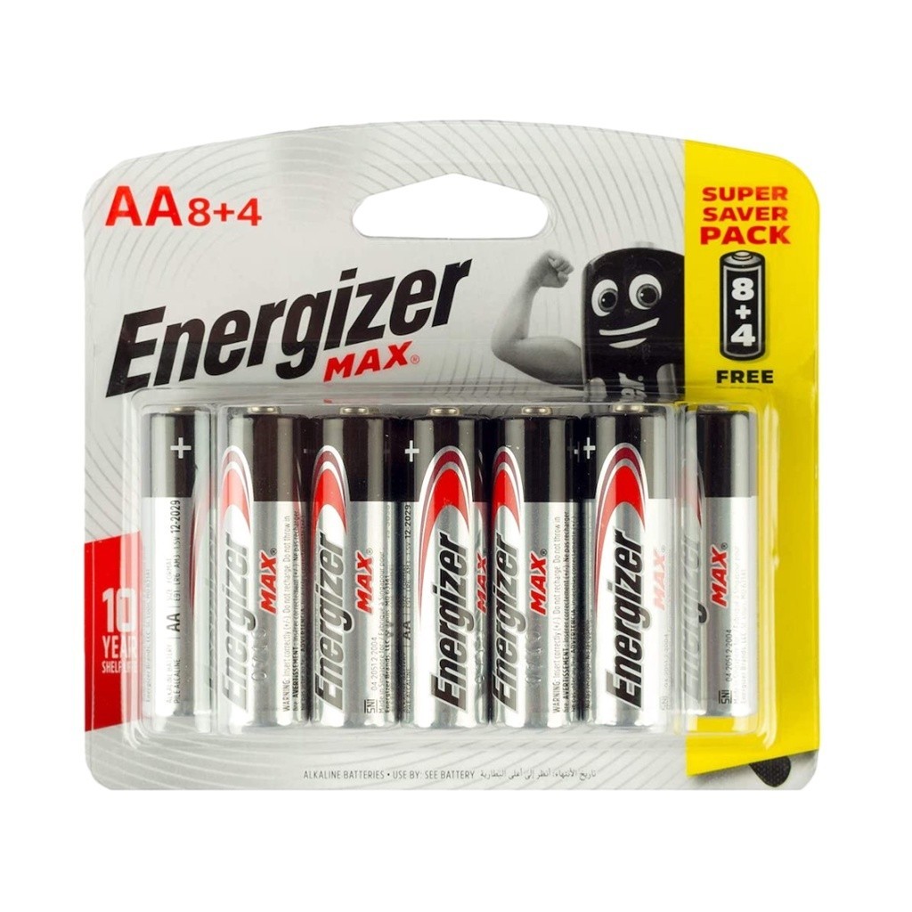 (ShipHỏaTốc) ENERGIZER - Pin AA, Max, AA Battery 1.5V, Super Saver Pack, 12 Cục
