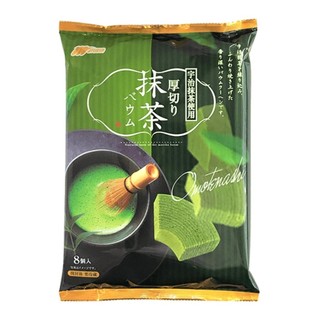 Bánh bông lan cuộn vị trà xanh, matcha baumkuchen, 8 cái - marukin