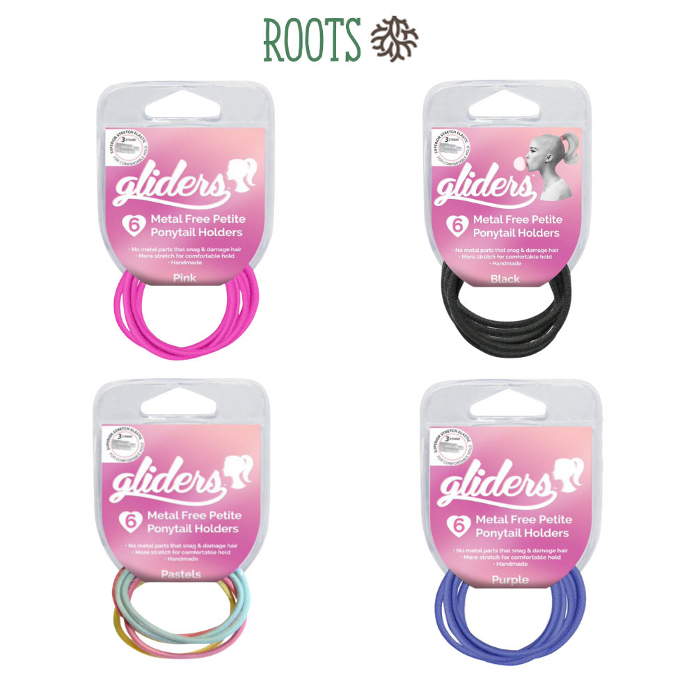 Dây Cột Tóc Màu Đen, Metal Free Petite Ponytail Holders - GLIDERS