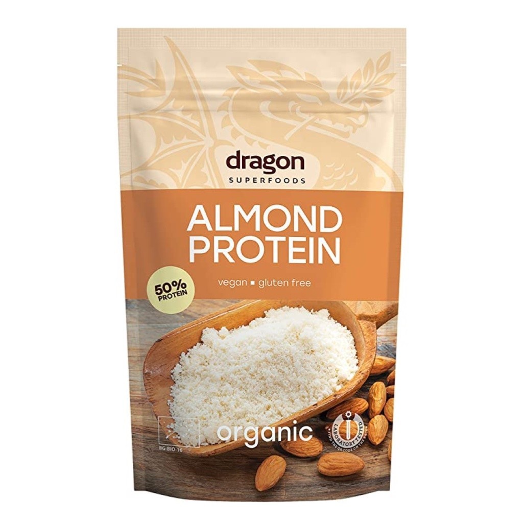 Bột Protein Hạnh Nhân Hữu Cơ, Organic Almond Protein Powder, Gluten Free (200g) - DRAGON SUPERFOODS