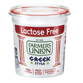 (ShipHỏaTốc) FARMERS UNION - Sữa Chua Hy Lạp Không Đường, Greek Style Yoghurt, Lactose Free, No Added Sugar (500g)