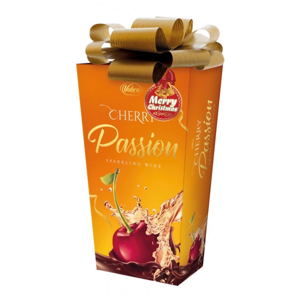 (Ship2h) Socola Nhân Anh Đào Ngâm Rượu Vang Nổ, Cherry Passion Prosecco (210g) - VOBRO