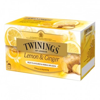 Twinings - trà chanh gừng, lemon & ginger, citrus & warming, 25 túi trà