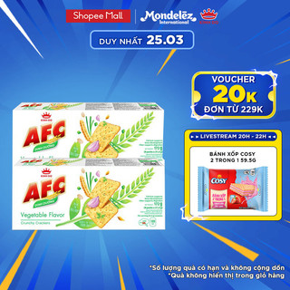 Bánh quy dinh dưỡng AFC vị rau, combo 2 hộp x 172g