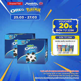 Combo 2 Hộp Bánh Quy OREO Mini Vị Vani, Hộp 204g
