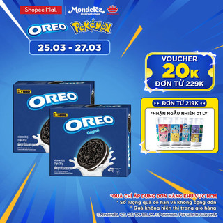 Bánh quy OREO vị vani, combo 2 hộp x 313g