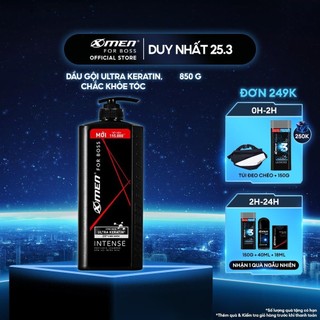 Dầu gội nước hoa X-Men For Boss Intense 850g - Mùi hương trầm đầy nội lực