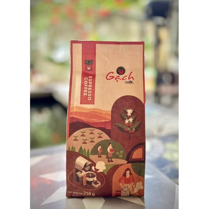 Cà Phê PHA MÁY-GẠCH CAFE ESPRESSO-500gr-Gu đậm đà