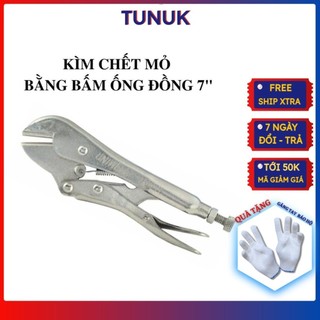 Kìm chết mỏ bằng bấm ống đồng Tunuk 7''