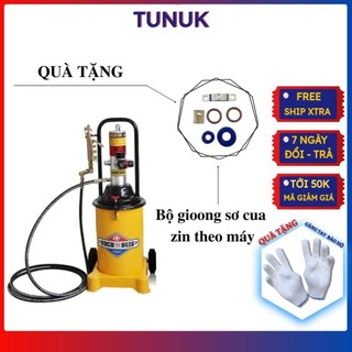Máy bơm mỡ khí nén GZ-8 TUNUK,  binh bơm mỡ hơi 12L kocu
