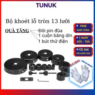 Mũi Khoan Khoét Lỗ Tròn Thạch Cao gỗ  Tunuk 13 size vành khoét 19, 22, 25, 28, 32, 38, 44, 54, 64, 76, 89, 102, Ø127mm