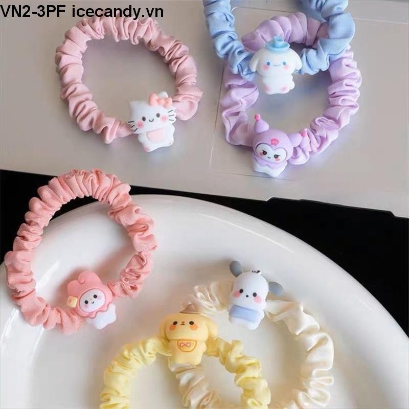 🥟ice🥟Dây Cột Tóc Sanrio Nhỏ Nhắn Hình Cinnamoroll / Cún Con Dễ Thương Ngọt Ngào